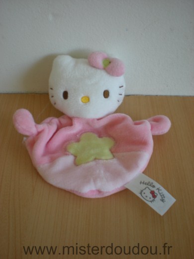 Doudou Chat Sanrio Hello kitty rose blanc fleur 