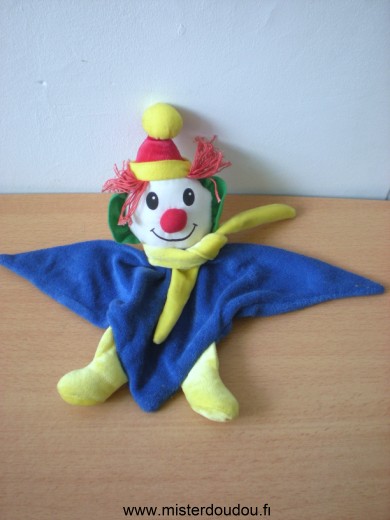 Doudou Clown - Marque non connue - Bleu marine jaune 