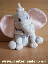 Doudou Eléphant - marque non connue - Gris rose Dumbo peut être marque disney?