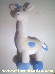 Doudou Girafe Arthur et lola Jaune bleu Sans étiquette