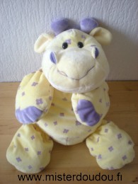 Doudou Girafe Playkids Jaune violet 