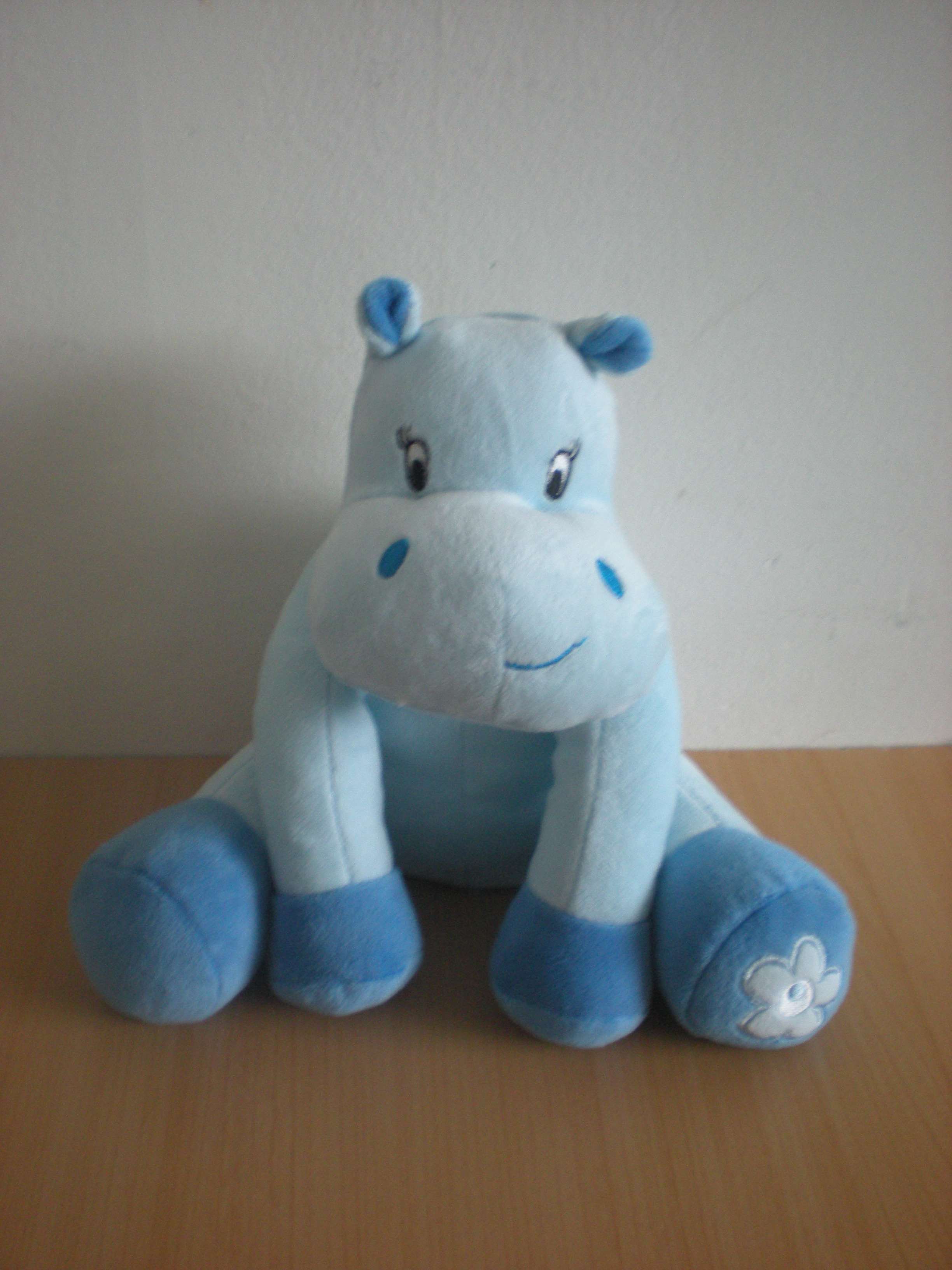 Doudou Hippopotame Bébisol Bleu 