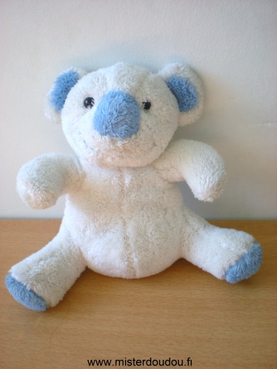 Doudou Koala Bébisol Blanc bleu 