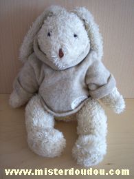 Doudou Lapin Moulin roty Beige pull beige Collection basile et lola