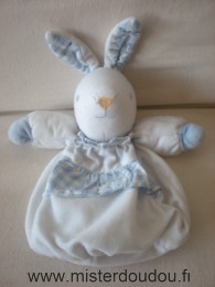Doudou Lapin Tartine et chocolat Blanc bleu Tissus un peu bouloché

lapin range pyjama