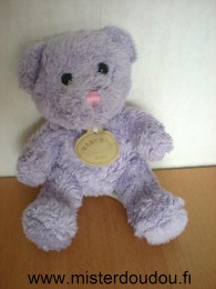 Doudou Ours Baby nat Violet 