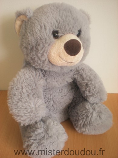 Doudou Ours Gipsy Gris peluche 