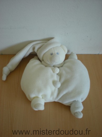 Doudou Ours Jollybaby Blanc gris clair 