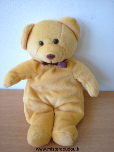 Doudou Ours Yves rocher Jaune 