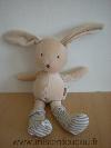 Lapin-Natalys-Beige-chaussettes-rayees-blanc-beige