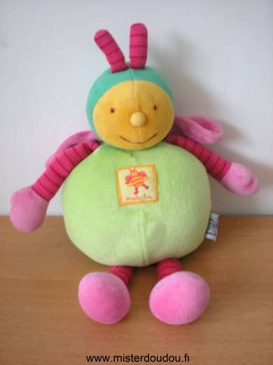 Moulin roty Abeille Vert rose jaune - Très bon état