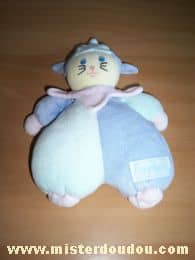 Nounours Arlequin Vert mauve rose - Très bon état