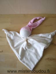 Keptin Bonhomme Ecru bonnet rose - Très bon état