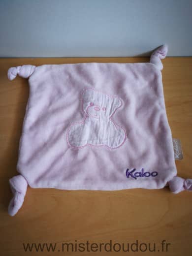 Kaloo Carre Rose motif ours blanc - Très bon état
