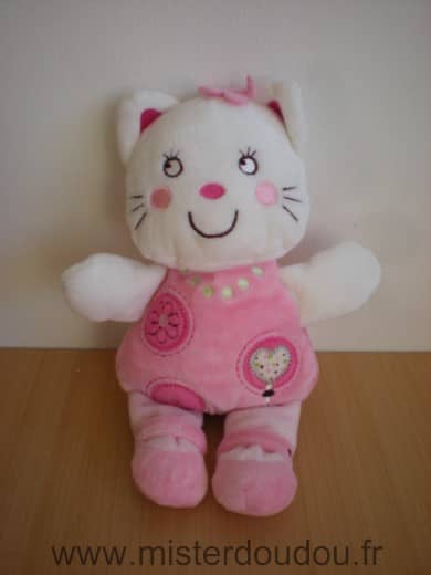 Nicotoy Chat Rose coeur blanc - Très bon état