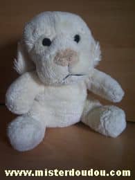 Bébisol Chien Ecru nez beige - Très bon état