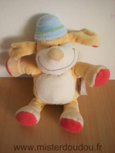 Bengy Chien Jaune blanc chapeau bleu - Très bon état
