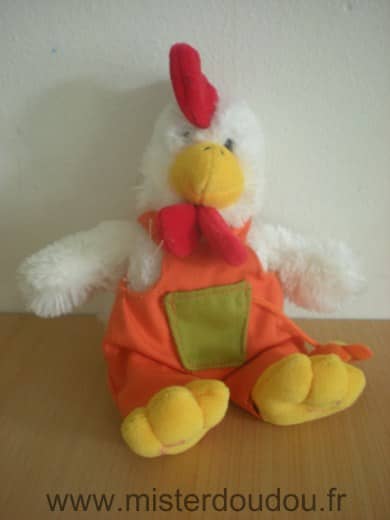 Gipsy Coq Blanc salopette orange - Très bon état
