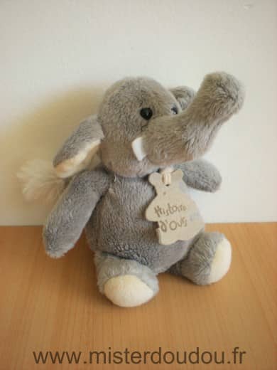 Histoire d ours Eléphant Gris blanc - Très bon état