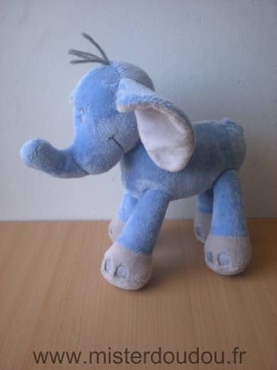 Nicotoy Eléphant Bleu gris - Très bon état