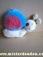Nounours Escargot Bleu rose écru - Très bon état