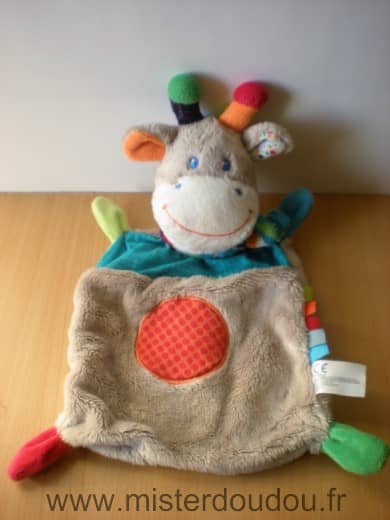 Nicotoy Girafe Gris bleu rond rouge - Très bon état