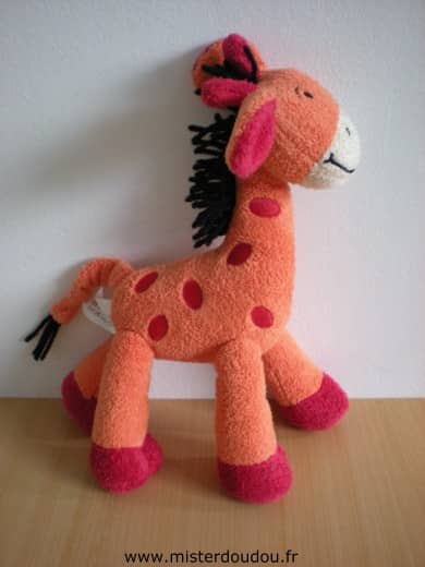 Nicotoy Girafe Orange taches rouges - Très bon état