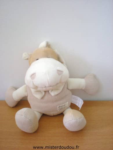 Tiamo Hippopotame Marron ecru - Très bon état