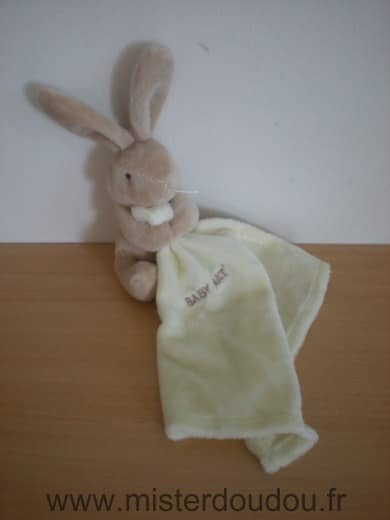 Baby nat Lapin Beige mouchoir écru - Très bon état