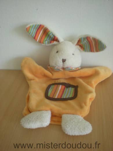 Baby nat Lapin Orange oreilles rayes - Très bon état