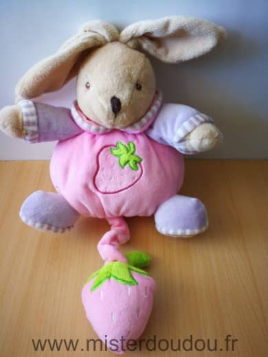 Dodo d amour Lapin Rose fraise mgm - Très bon état