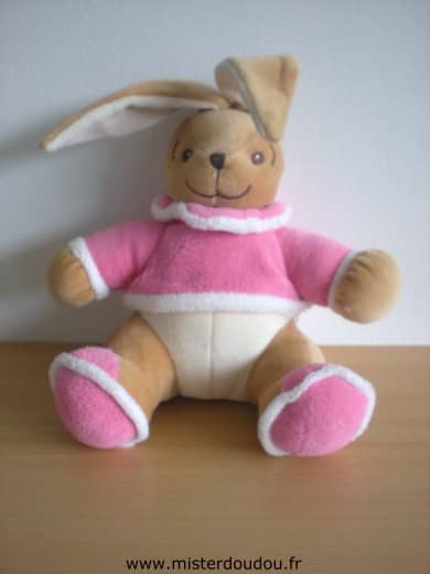Gifi Lapin Beige blanc rose - Très bon état