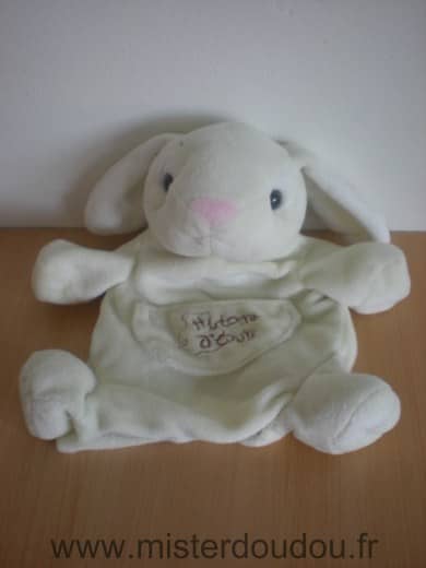 Histoire d ours Lapin Ecru nez rose - Très bon état