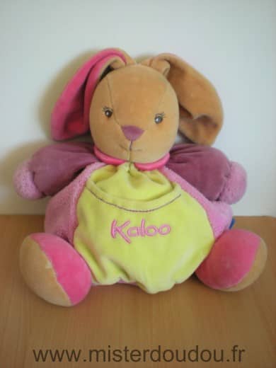 Kaloo Lapin Mauve violet poche verte - Très bon état
