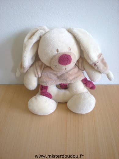 Kiabi baby Lapin Beige ecru bordeau - Très bon état