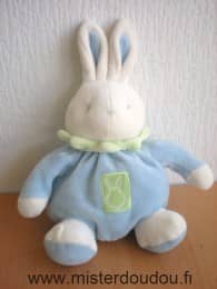 Klorane Lapin Bleu blanc col vert - Bon état