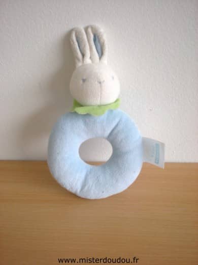 Klorane Lapin Bleu blanc col vert - Très bon état