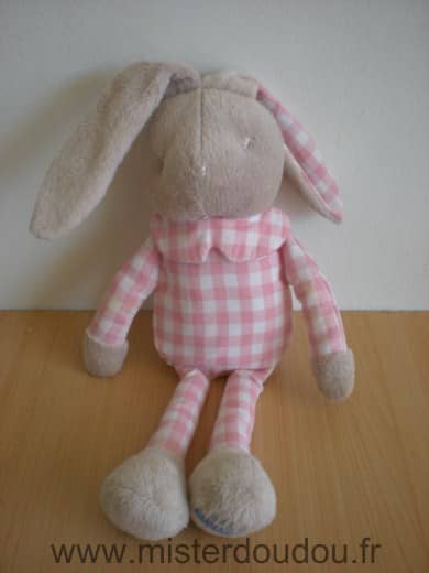Klorane Lapin Carreaux rose blanc - Très bon état