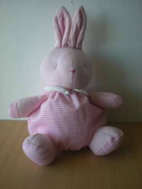 Klorane Lapin Rayé rose blanc - Très bon état