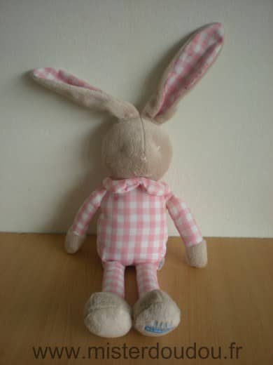 Klorane Lapin Rose carreaux blanc - Très bon état