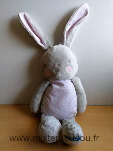 Klorane Lapin Rose gris ronds blancs - Très bon état