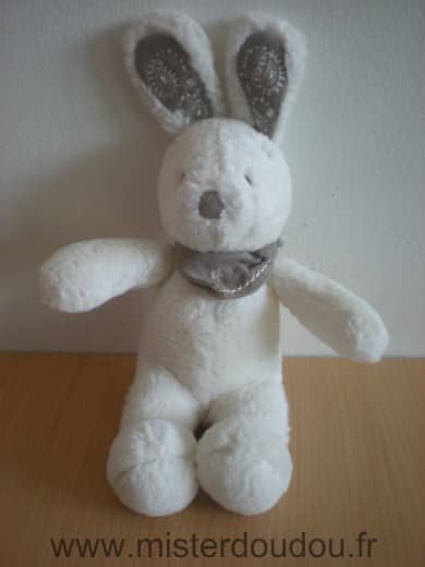 Nicotoy Lapin Blanc foulard beige - Très bon état
