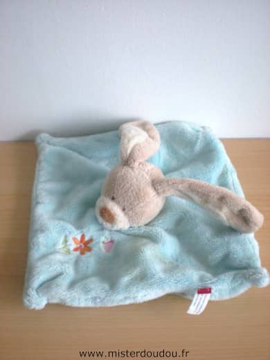 Tex Lapin Bleu avec fleur et papillon - Très bon état