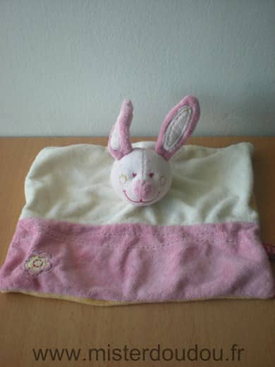 Tex Lapin Ecru rose, dessou orange - Très bon état