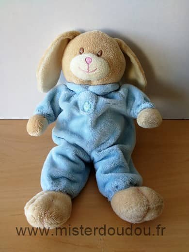 Toys land Lapin Beige habit bleu - Très bon état