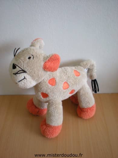 Nicotoy Léopard Beige taches oranges - Très bon état