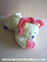 Bébé confort Lion Jaune rose beige - Très bon état