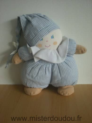 Ajena Lutin Vichy bleu col blanc - Très bon état