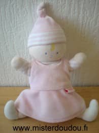 Corolle Lutin Rose blanc robe rose - Très bon état
