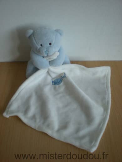 Baby nat Ours Bleu mouchoir blanc - Très bon état